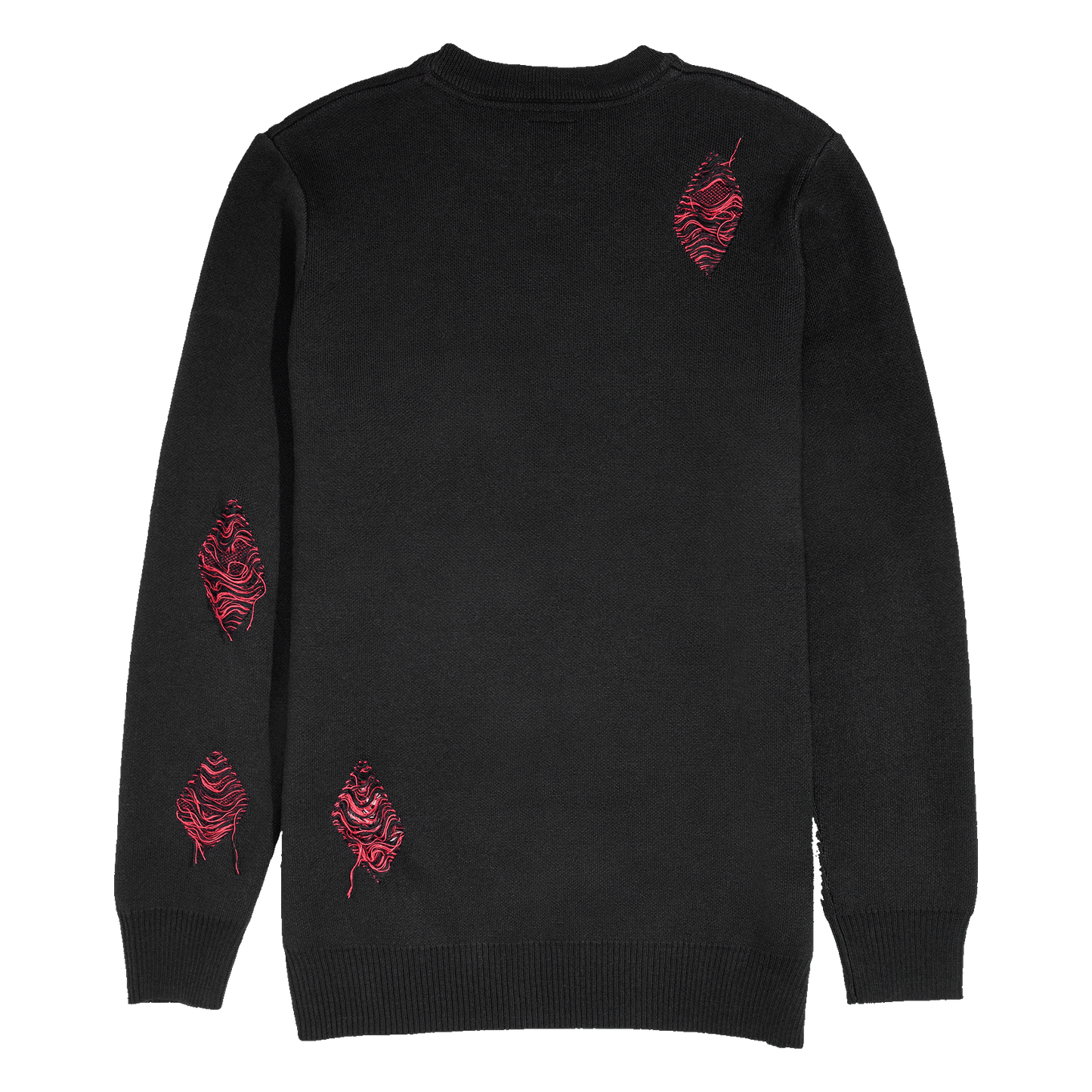 swixxzaudio Spider Black Distressed Sweater