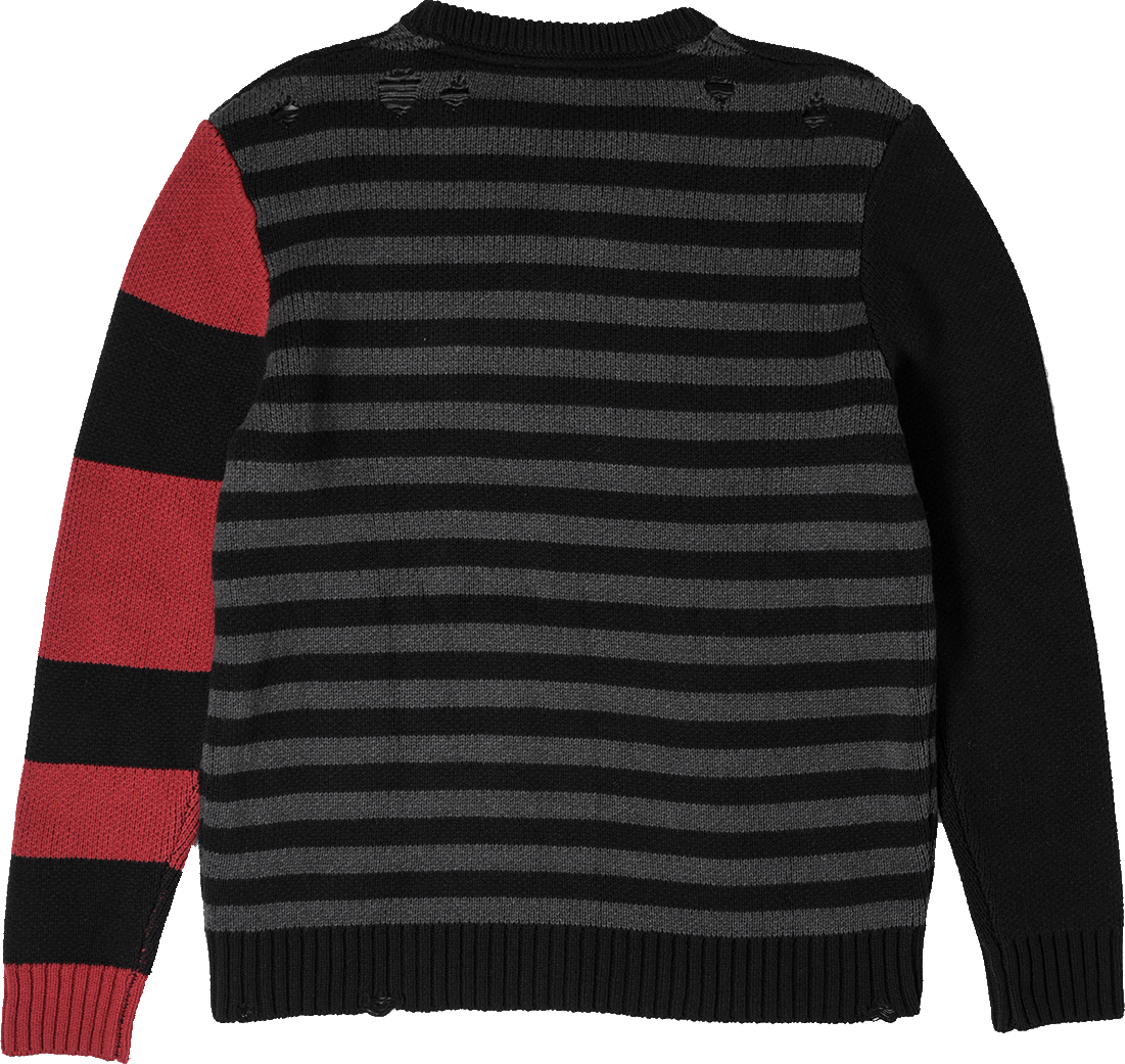 Cyber Heart Stripe Sweater